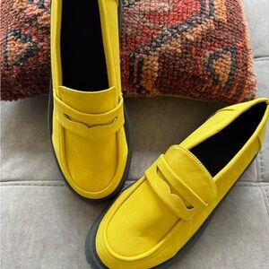 New 🌼 Lug Sole Penny Loafers - Yellow